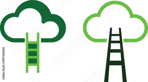 ) Cloud icons with ladders: how pared-down green symbols are being used to communicate access, 