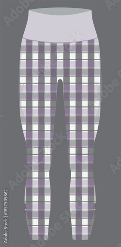 Tight leggings square pattern. vector