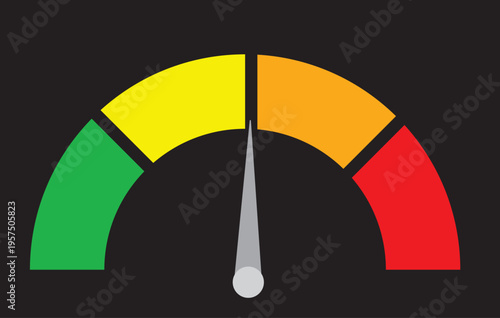 Colorful gauge scale. vector illustration