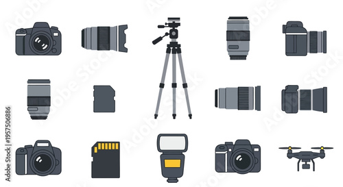 Comprehensive Collection of Photography Equipment and Accessories.