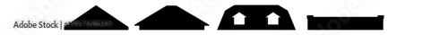 Roof shapes simple silhouette, building symbol flat vector icon