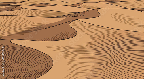 sand dunes landscape desert terrain