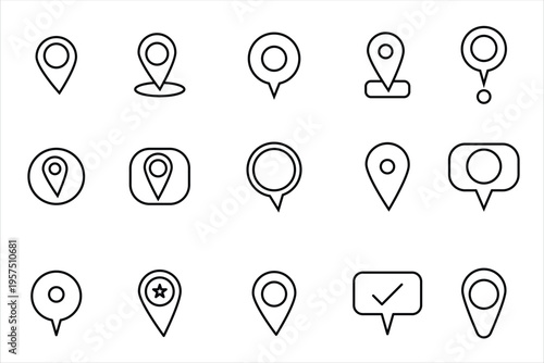 Art & IllustrationMap pin icon. location pin place marker. Location icon. Map marker pointer icon set. GPS location symbol collection. Victor illustration Eps 10.