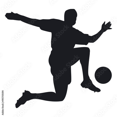 Man paying football silhouette