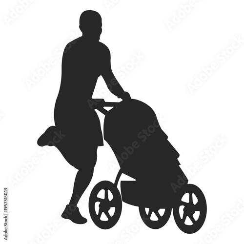 Man with child carriage