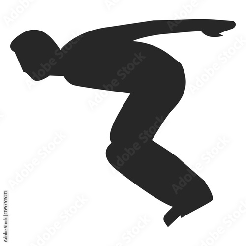 Parkour jumping silhouette 3