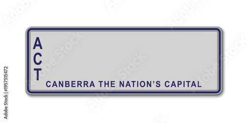 Australian capital territory license plate