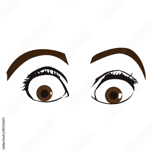 Surprised female eyes