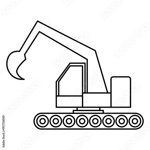 Excavator digging machinery