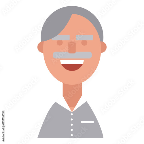 Grandpa cheerful mustache