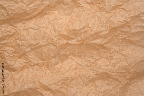 Crumpled paper as background. Top view.
