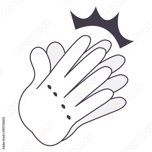 Clapping hands illustration