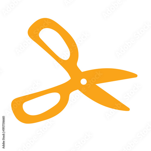 Flat hair cut scissors