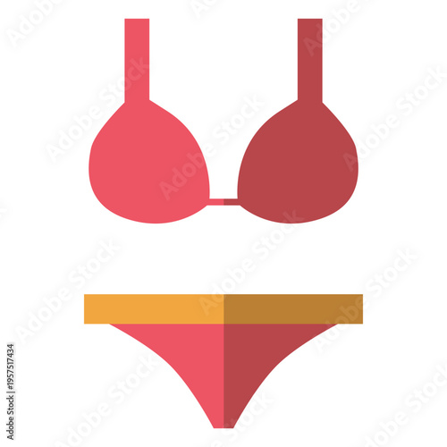 Flat pink bikini underwear