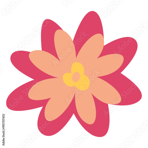 Flower doodle illustration simple