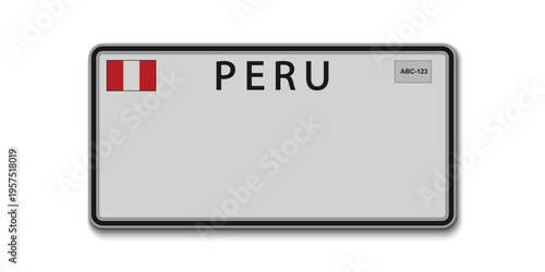 Peru license plate