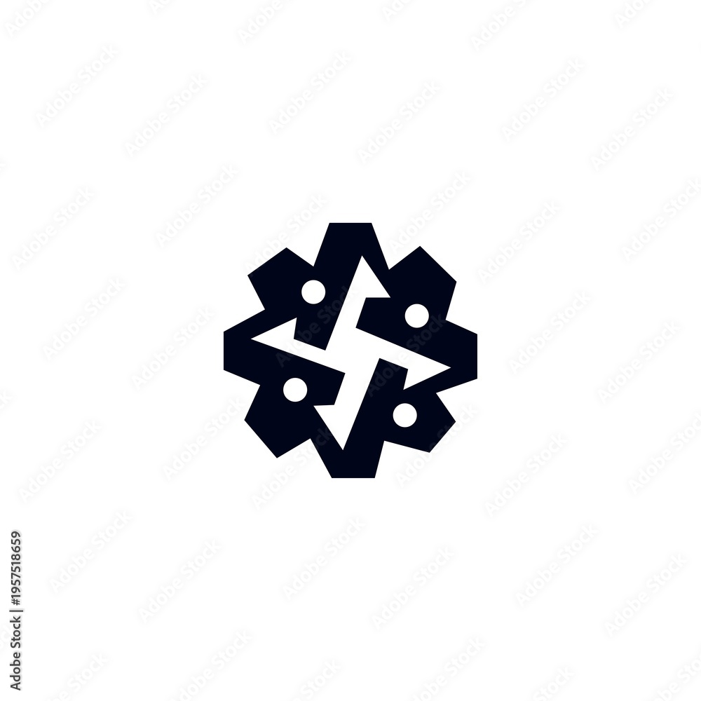 Naklejka premium Circle creative style logo template design