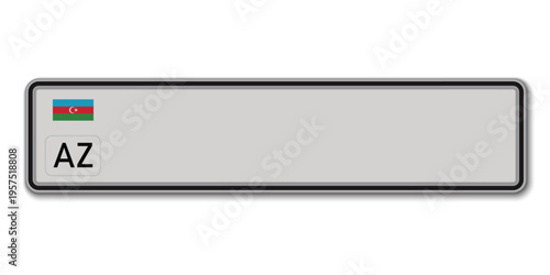 Azerbaijan license plate template