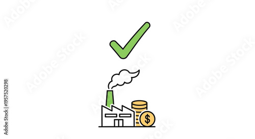 Approved Green Business: Sustainable Factory Operations and Financial Gains Icon