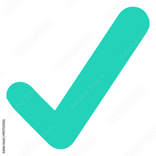 Blue flat check mark