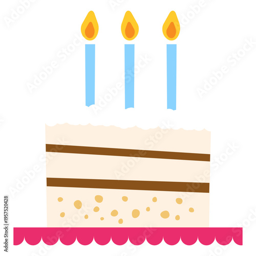 Birthday cake illustration