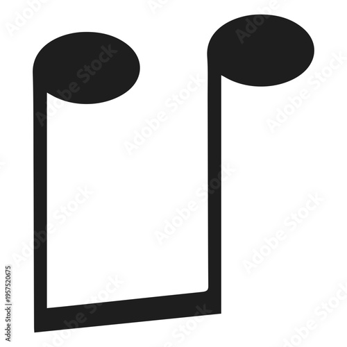 Eighth note music upside down