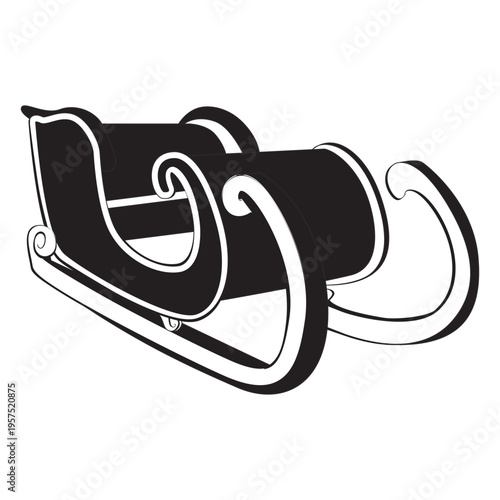 Santa sleigh sliding graphic