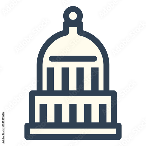 Usa capitol stroke icon