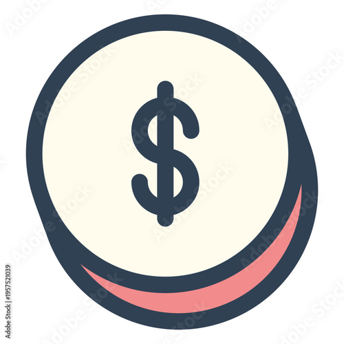Dollar money stroke icon