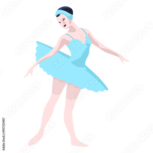 Russia ballet dancer illustration