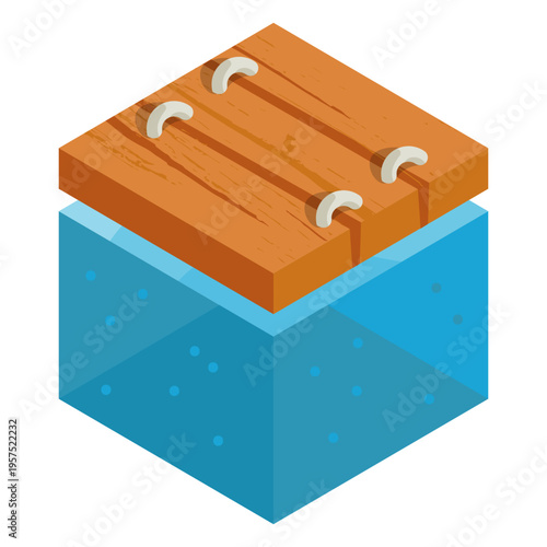 Pier isometric landscape