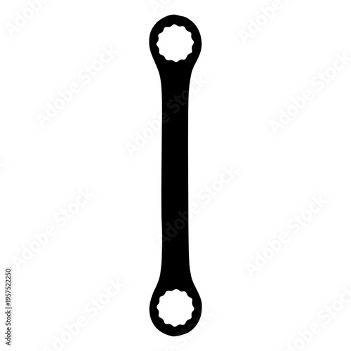 Ring spanner silhouette