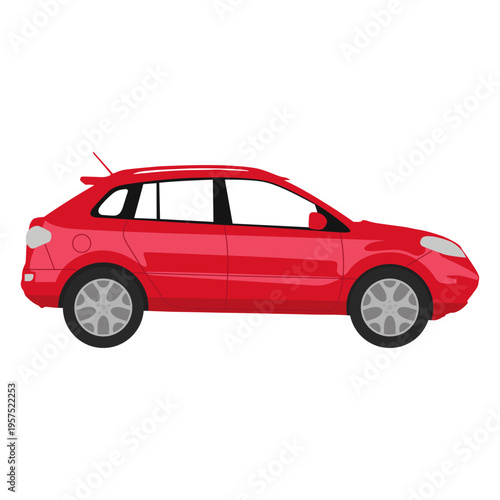 Red suv illustration