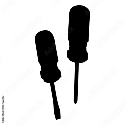 Screwdriver awl silhouette