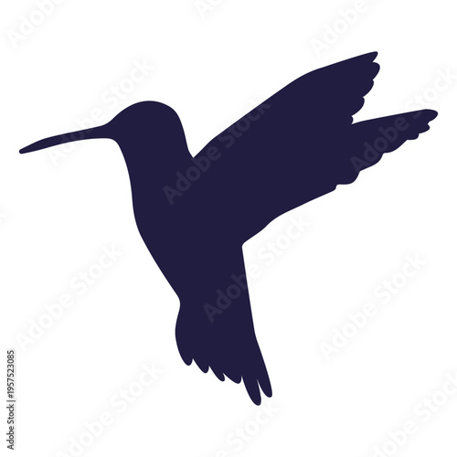 Hummingbird hovering silhouette