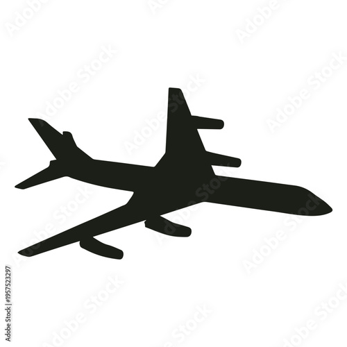 Airbus airplane flying silhouette