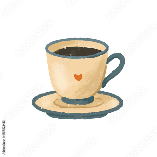 Cute Coffee Cup Illustration