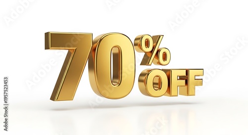 70% Off Gold Sale Discount Sign