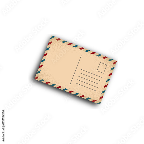 Old air mail postcard