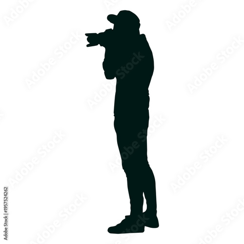 Photographer taking picture silhouette