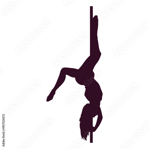 Pole dance russian layback silhouette