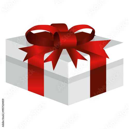 Wide wrapped gift box