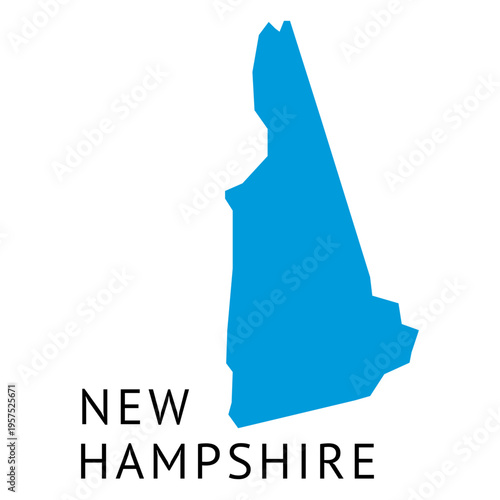 Cuadro en lienzo New hampshire state plain map