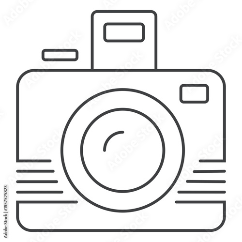 Photographic camera stroke icon