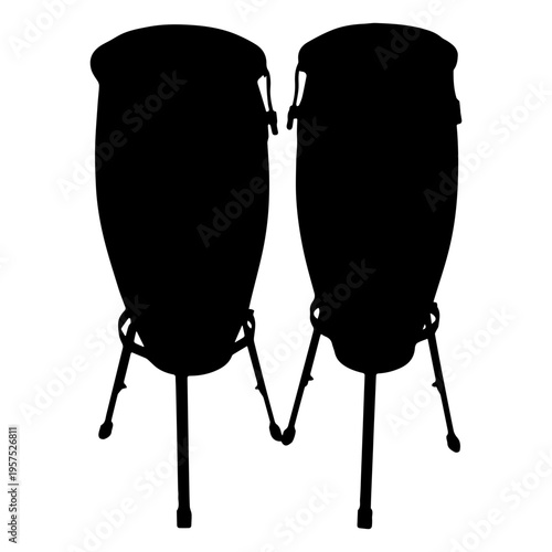 Congas musical instrument silhouette