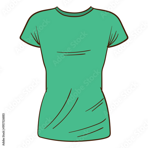 Green men t shirt cartoon