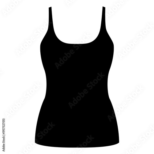 Ladies tank top flat icon