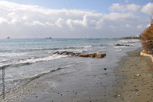 The beautiful Limassol Beach in Cyprus