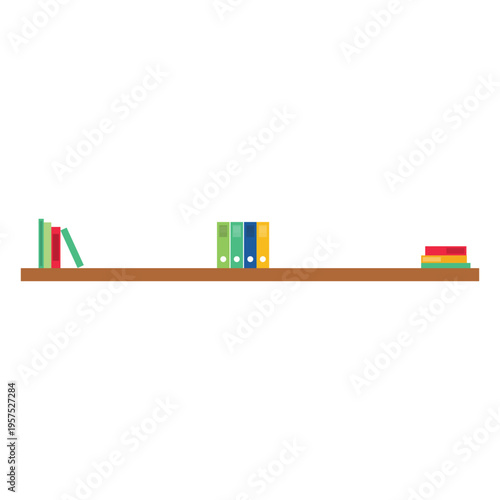 Office wall bookshelf clipart
