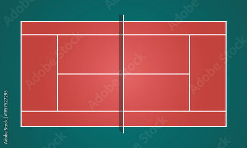 Table tennis court diagram